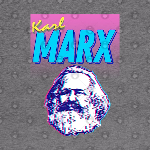 Karl Marx 3D Graphic Design 90s Style Hipster Statement Tee by DankFutura